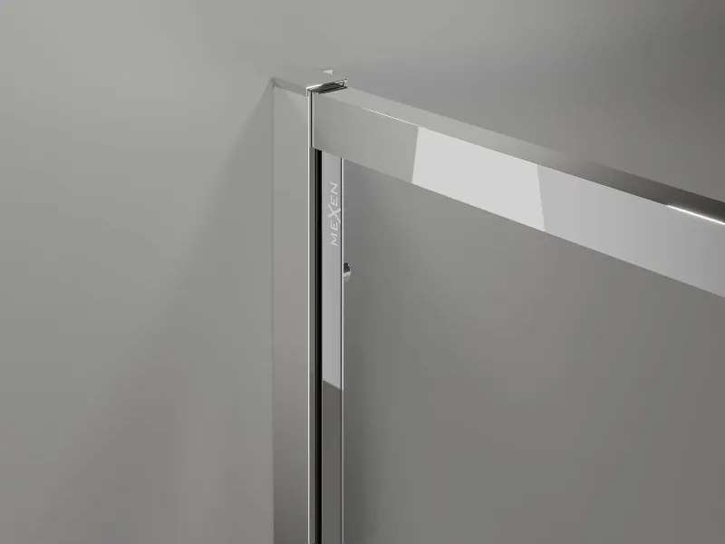 Mexen Exo téglalap alakú tolóajtós zuhanykabin 90 x 90 cm, átlátszó, króm - 8111-090-090-01-00