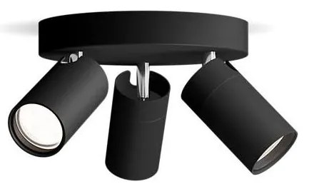 Philips - Fürdőszobai spotlámpa IDRIS 3xGU10/5W/230V IP44 fekete