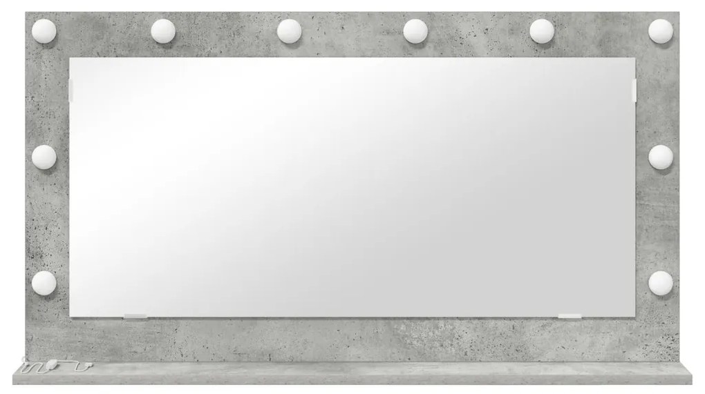 pipere tükör Beton szürke 100 x 55 x 18 cm Tükör Pipere tükör