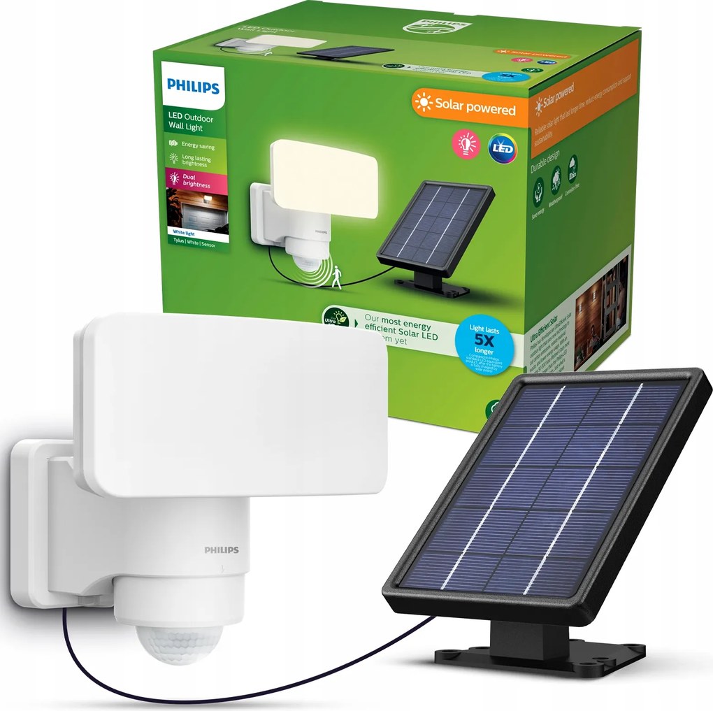 Tylus LED-es Kültéri Napelemes Lámpa Mozgásérzékelővel Philips