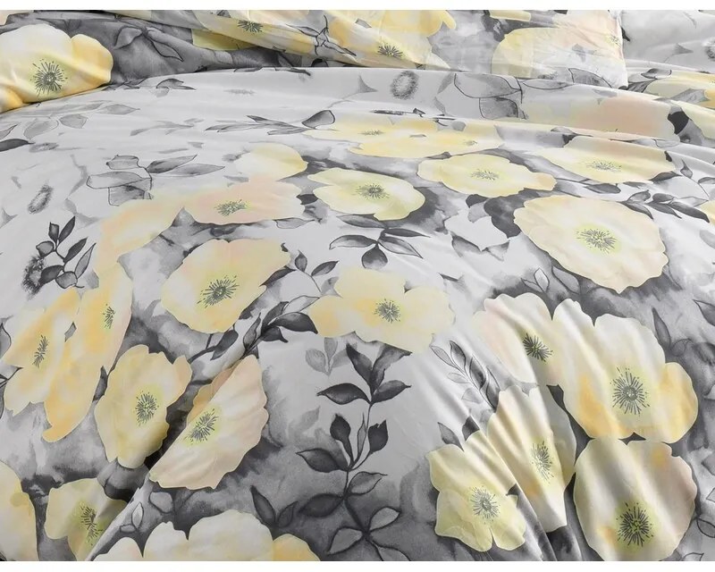 BedTex Pamut ágynemét Alisa sárga, 140 x 220 cm, 70 x 90 cm