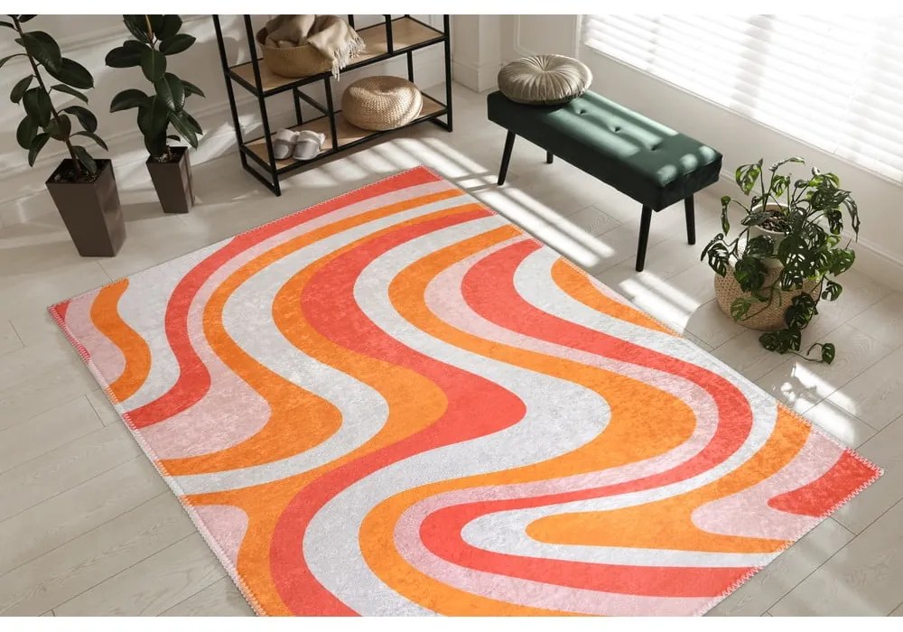 Narancssárga mosható futószőnyeg 80x200 cm Colors of Joy – Vitaus