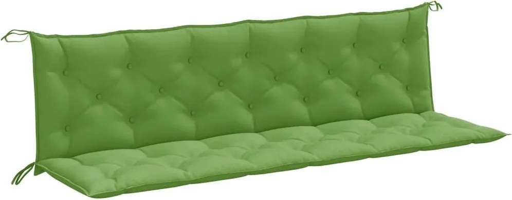 vidaXL 2 db melange zöld szövet kerti padpárna 200 x 50 x 7 cm