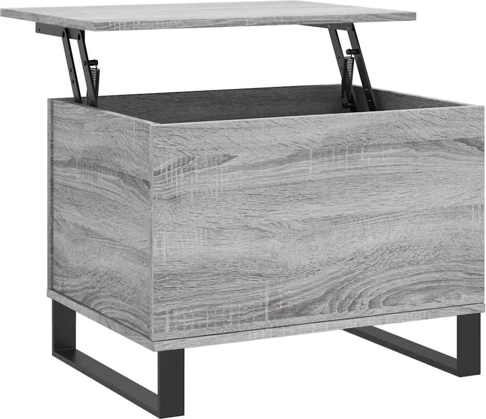 vidaXL szürke sonoma színű szerelt fa dohányzóasztal 60x44,5x45 cm
