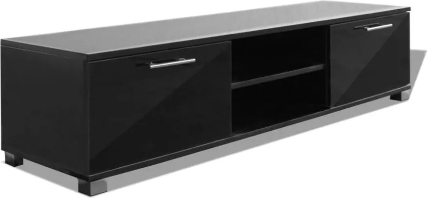 vidaXL magasfényű fekete TV-szekrény 120 x 40,5 x 35 cm