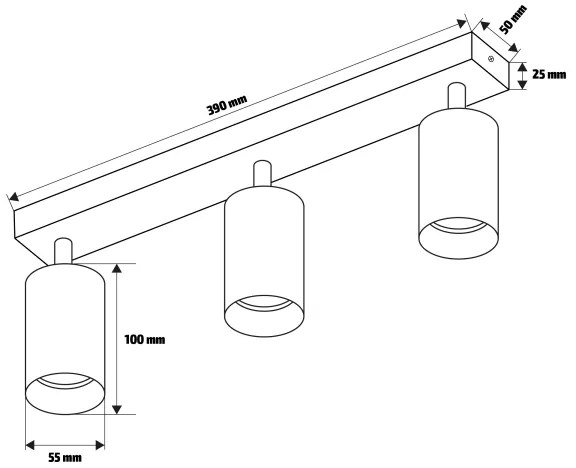 Brilagi - LED dimmelhető spotlámpa SELE GOLDEN 3xGU10/4,8W/230V fekete/arany