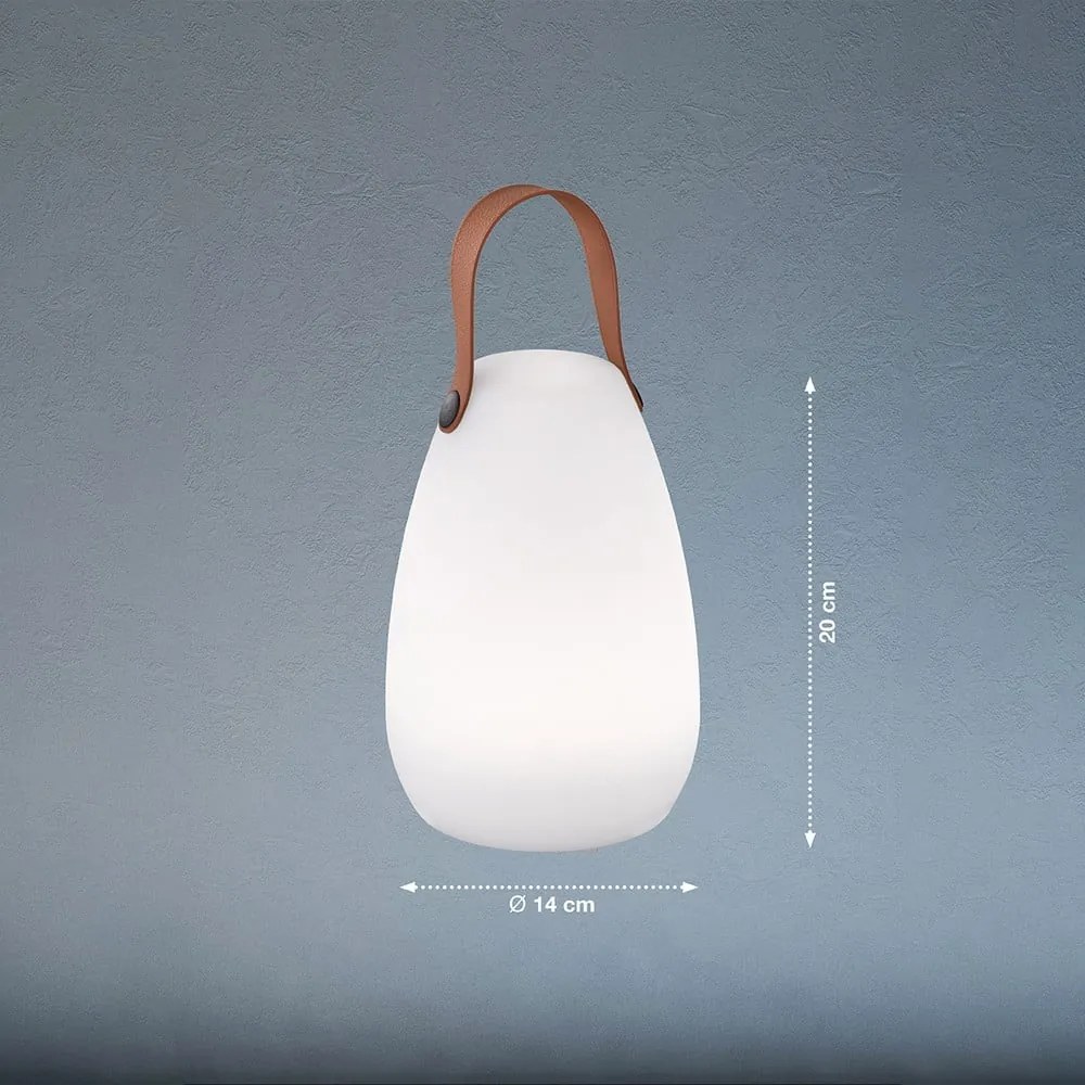 Fehér-barna LED asztali lámpa (magasság 20 cm) Ruby – Fischer &amp; Honsel