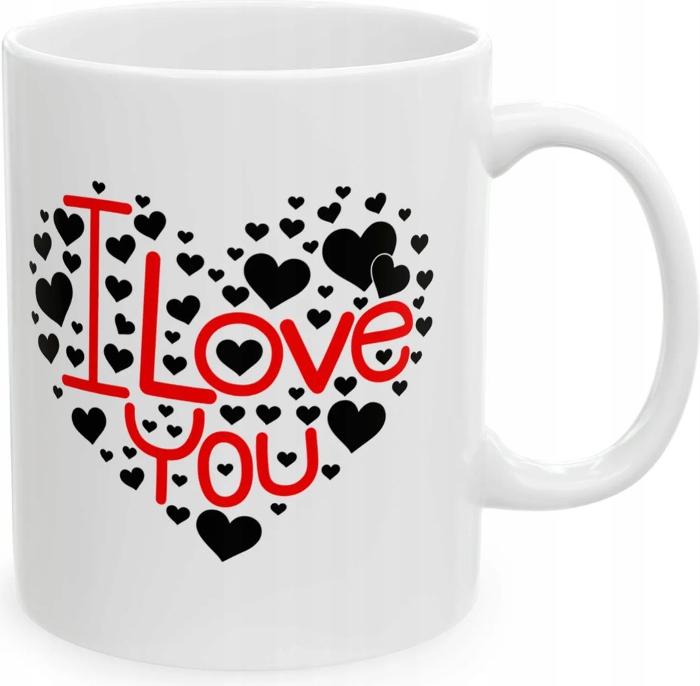 Nyomott mintás bögre Szeretlek szív valentin nap a feleség barátjának barátnőjének