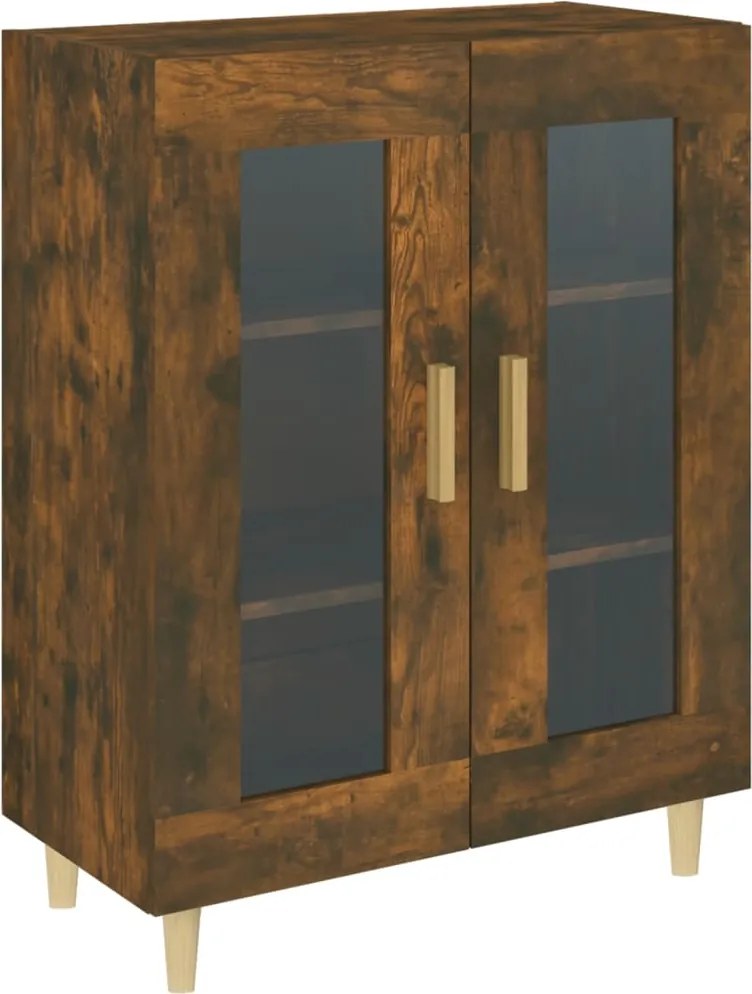 vidaXL füstös tölgy színű szerelt fa tálalószekrény 69,5 x 34 x 90 cm