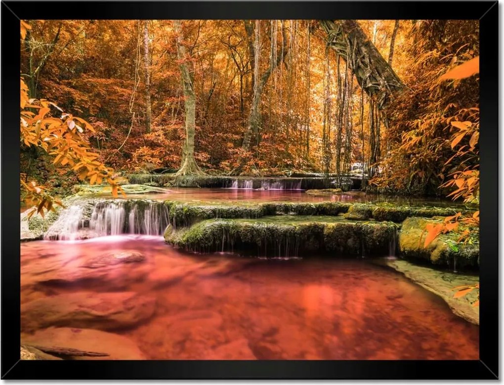 Poszterek keretben 40x30 Kanchanaburi vízesés