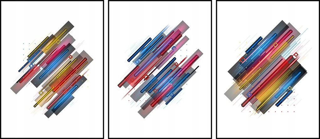 Poszter nappaliba triptichon absztrakt 3db 30x40