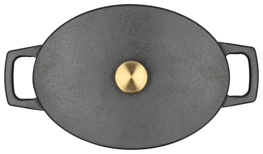 Indukciós tűzhelyhez alkalmas öntöttvas edény fedővel 3,8 l – Holm