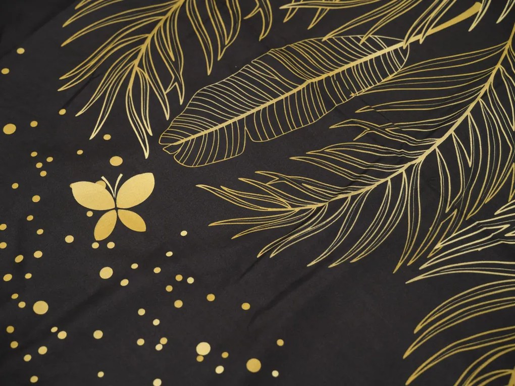 VISATA fekete mikroszálas ágyneműhuzat Ágyneműhuzat mérete: 2 db 70 x 80 cm | 160 x 200 cm