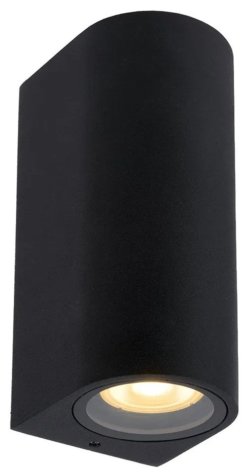 Lucide 69801/02/30 - Kültéri fali lámpa ZARO 2xGU10/35W/230V IP44 fekete