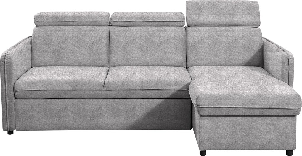 Kinyitható ülőgarnitúra, világosszürke, ALECHANDRO B ROH