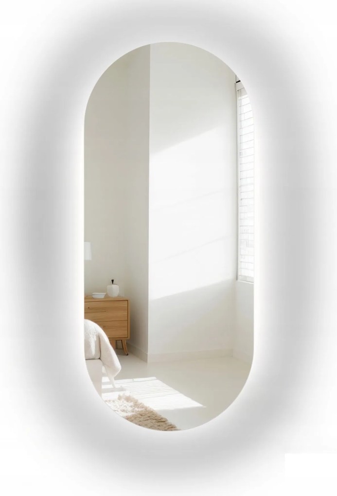 Niko LED-es ovális tükör Led háttérvilágítással 50x90 érintőkapcsolóval