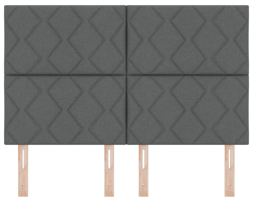 LED Fejtámla Gyémánt Blokk Dizájn Sötétszürke 144 cm Szövet