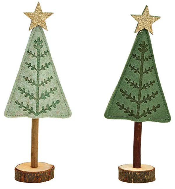 Karácsonyi dekoráció FELT TREE, 27 cm - több színben