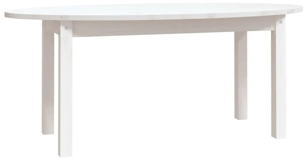 Fehér tömör fenyőfa dohányzóasztal 110 x 55 x 45 cm