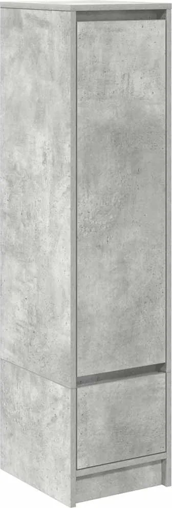 vidaXL betonszürke szerelt fa magasszekrény 29,5x34x119,5 cm