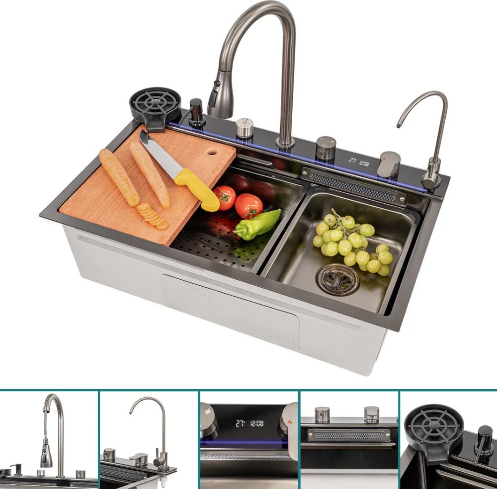 Calandria multifunkciós rozsdamentes mosogató