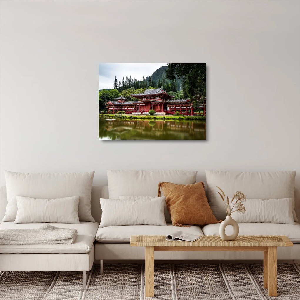Kép - kínai építészet (üvegen) (70x50 cm)