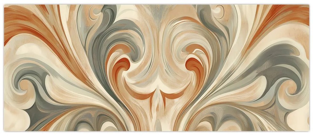 Kép - Örvények földszínekkel (120x50 cm)