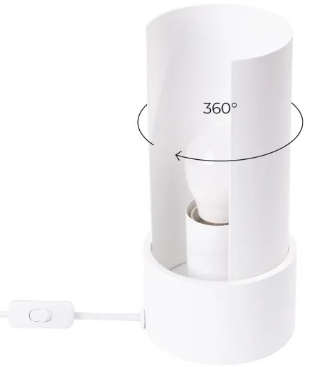 Sollux SL.1675 - Asztali lámpa FLASH 1xE27/15W/230V fehér