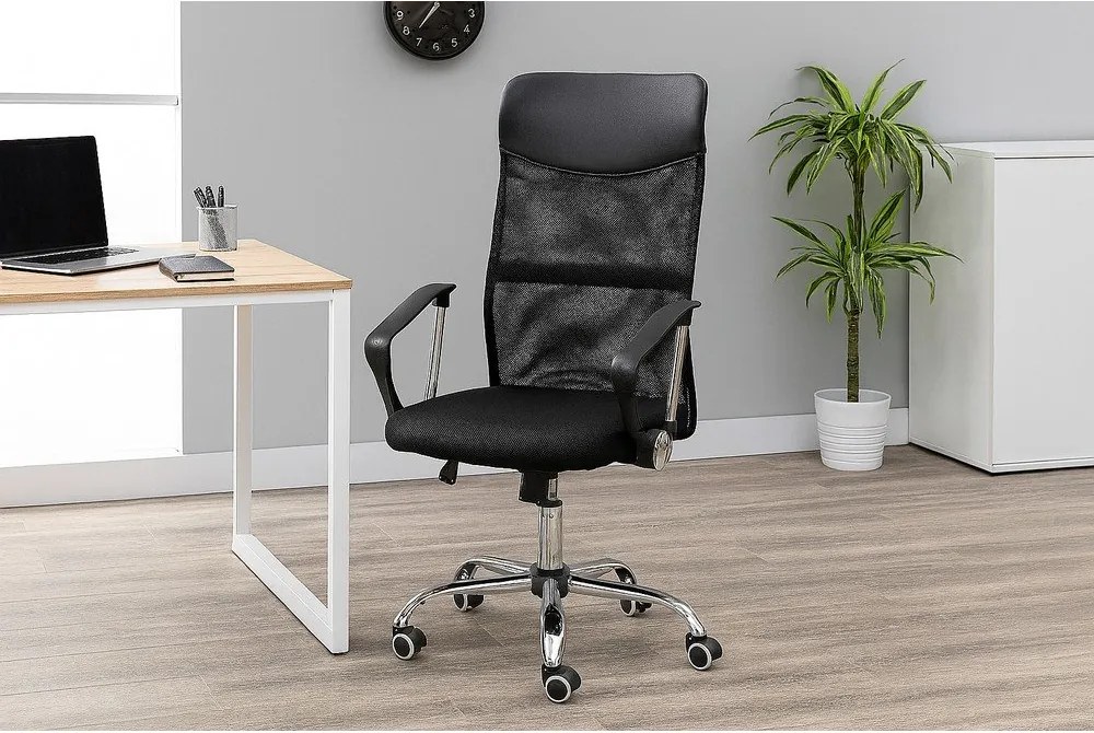 Fekete kárpitozott irodai szék Arco – Bonami Essentials