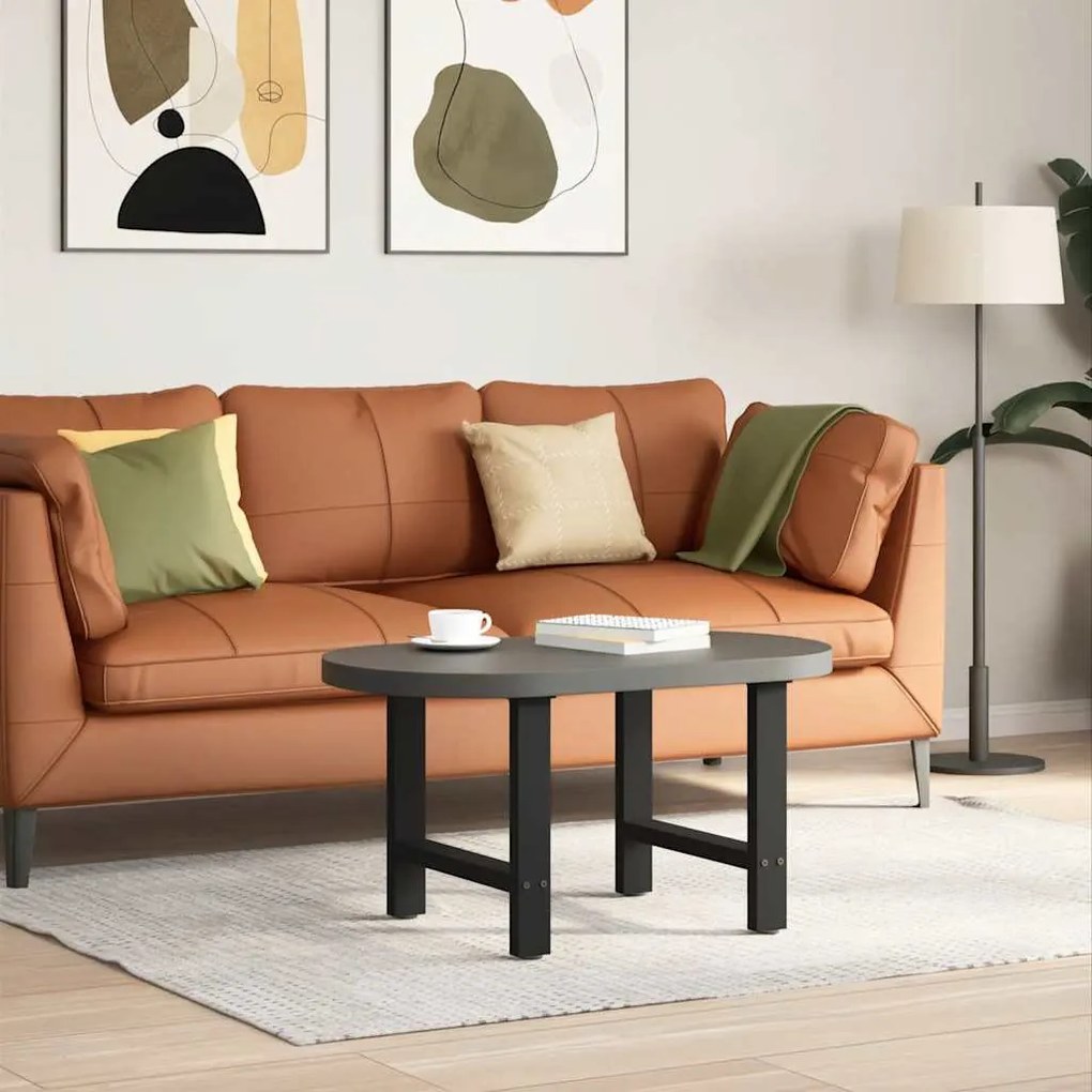 2 db fekete acél dohányzóasztal láb 50 x (42-43) cm