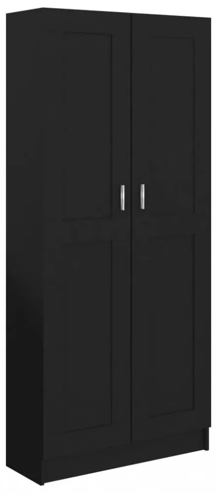 fekete szerelt fa könyvszekrény 82,5 x 30,5 x 185,5 cm