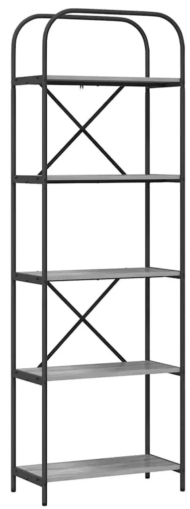 Könyvespolc Szürke sonoma 60 x 30 x 183 cm Faanyag