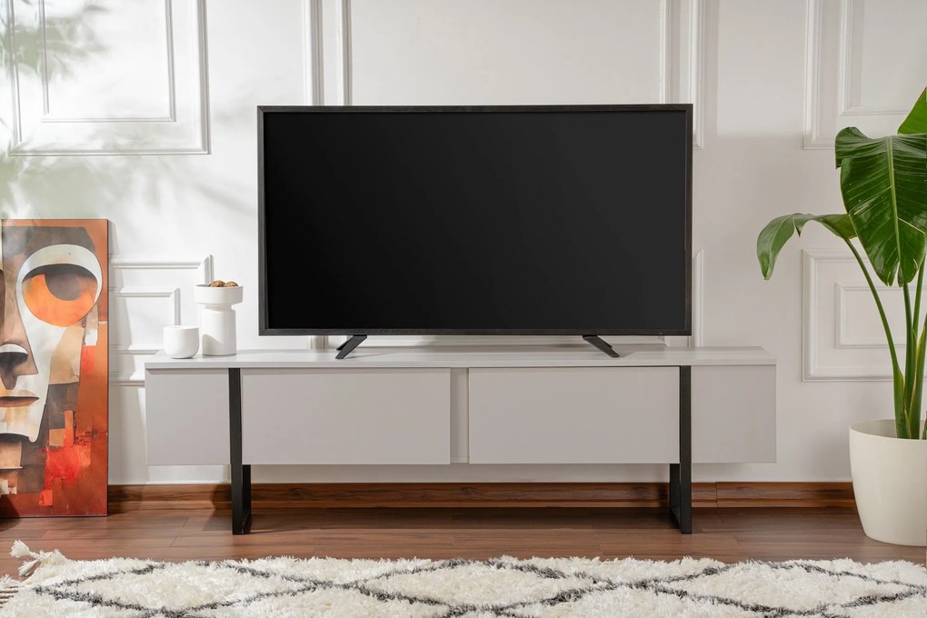 TV szekrény Serenity - Grey, Fekete