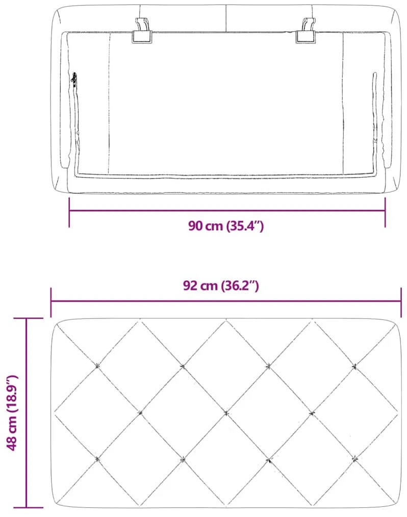 világosszürke bársony fejtámla párna 90 cm