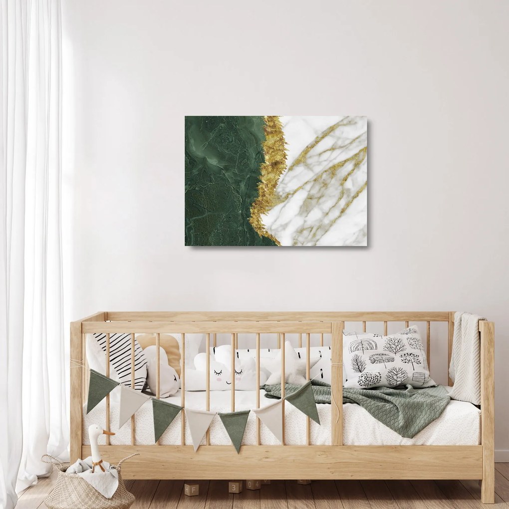 Üveg kép - Zöld márvány N⁰1 (70x50 cm)