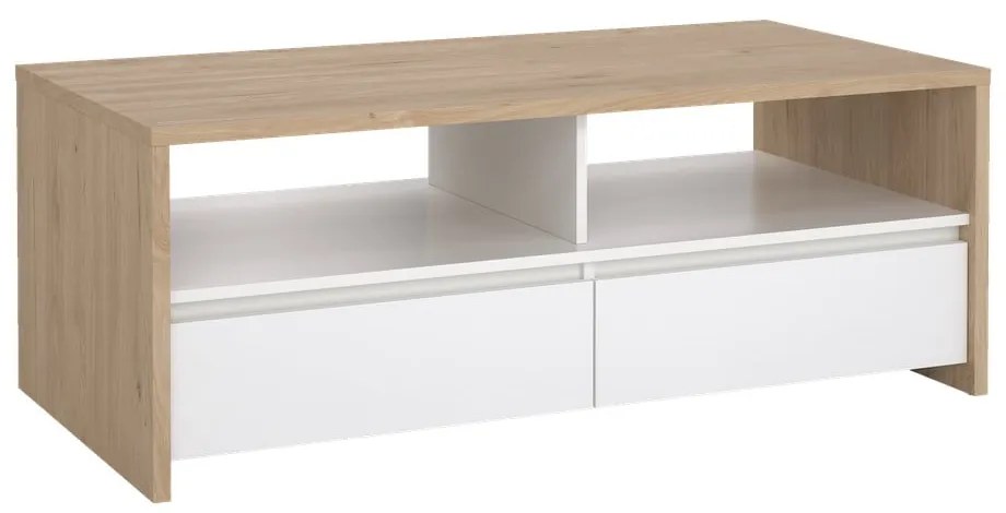 Fehér-natúr színű dohányzóasztal 60x120 cm Next – Tvilum