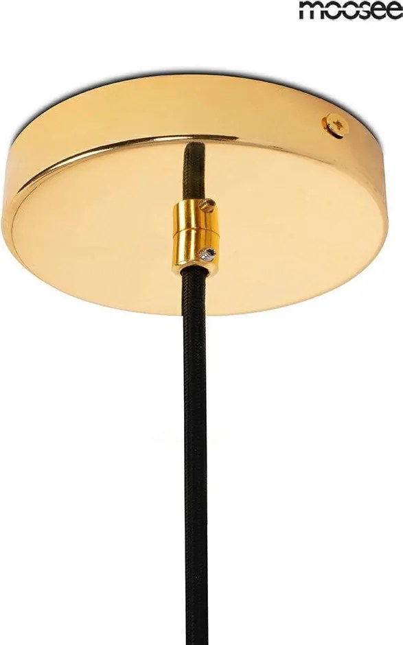KING HOME MSE010100132 ARCO Modern Függesztett Lámpa Fekete, Üveggolyó, Arany E27 IP20