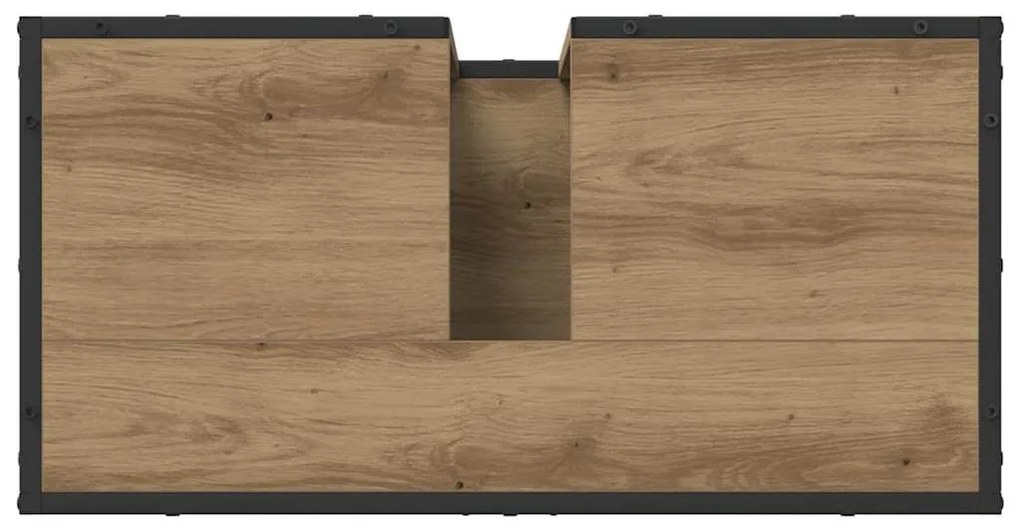 Fürdőszoba bútor szett 3 pcs kézműves tölgy 65 x 33 x 60 cm