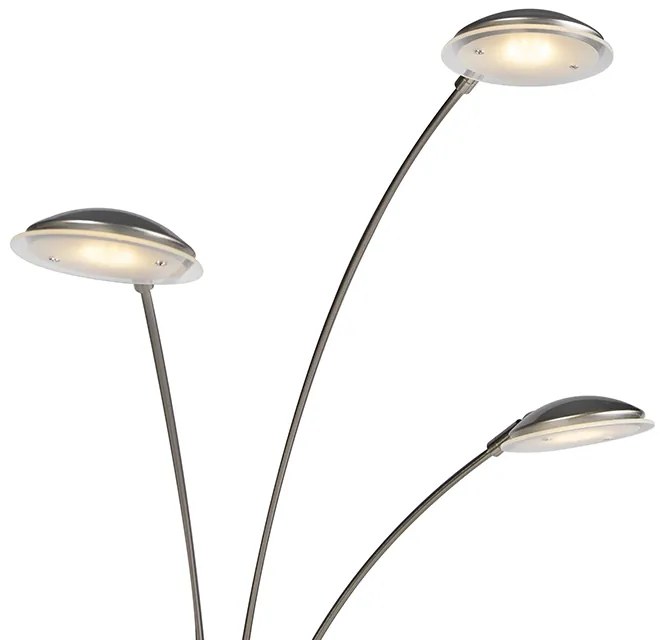 Acél állólámpa LED-del és érintőképernyős fényerő-szabályzóval - Sixties Trento