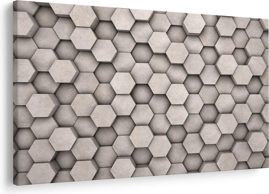 Kép - Hatszögek beton kivitelben (90x60 cm)