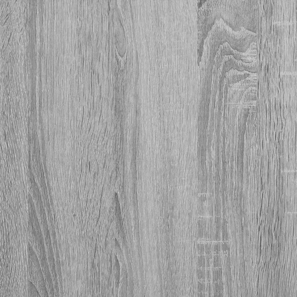 2 db szürke sonoma színű szerelt fa CD-szekrény 21x16x93,5 cm