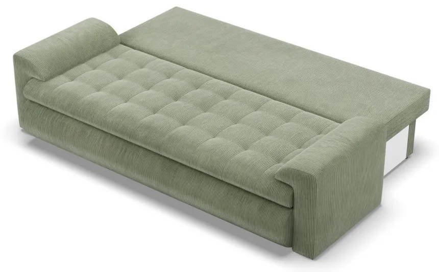 Tokio kanapéágy, kordbársony, zöld