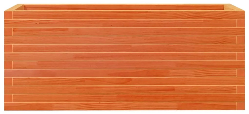 viaszbarna tömör fenyőfa kerti virágtartó 110 x 40 x 45,5 cm