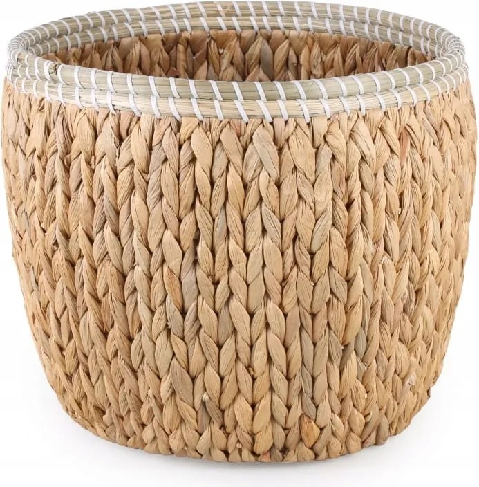 Boho Kerek Vízi Jácint Kosár 34x34x28 cm