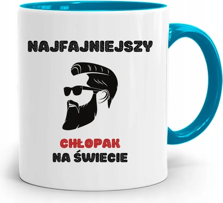 Kék Bögre Fiúnak A Legmenőbb Fiú fényképes nyomattal