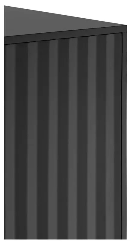 Fekete alacsony komód 211x80 cm Sierra – Teulat