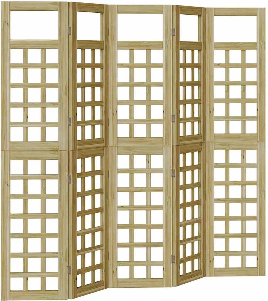 vidaXL Magánszféra Képernyő Méz barna 200 x 180 cm Tömör fenyőfa