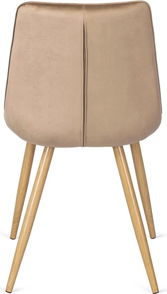 Szék bézs színben, bársony kárpittal RODRI