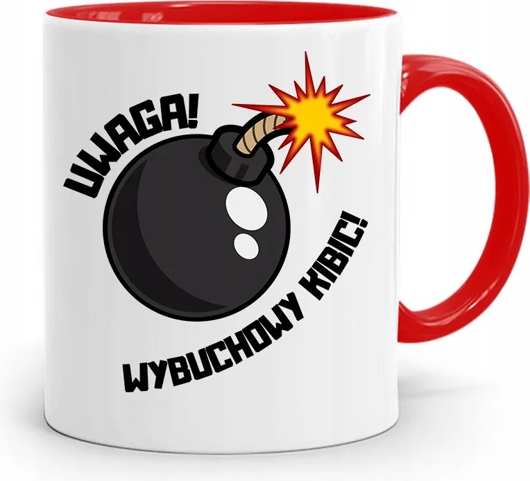 Szurkolóknak Szurkolói Bögre Piros Ajándék nyomott mintával