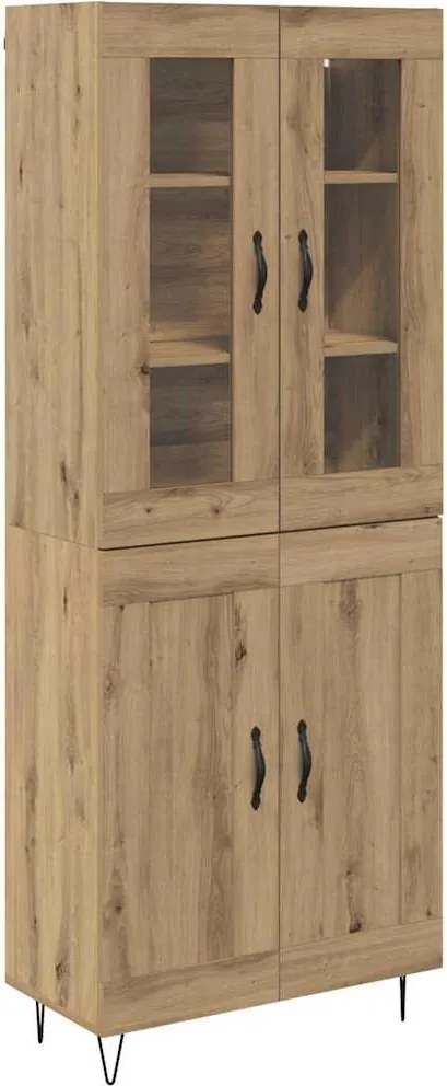 vidaXL Magasfiú Artisan tölgy 69,5 x 34 x 90 cm Faanyag